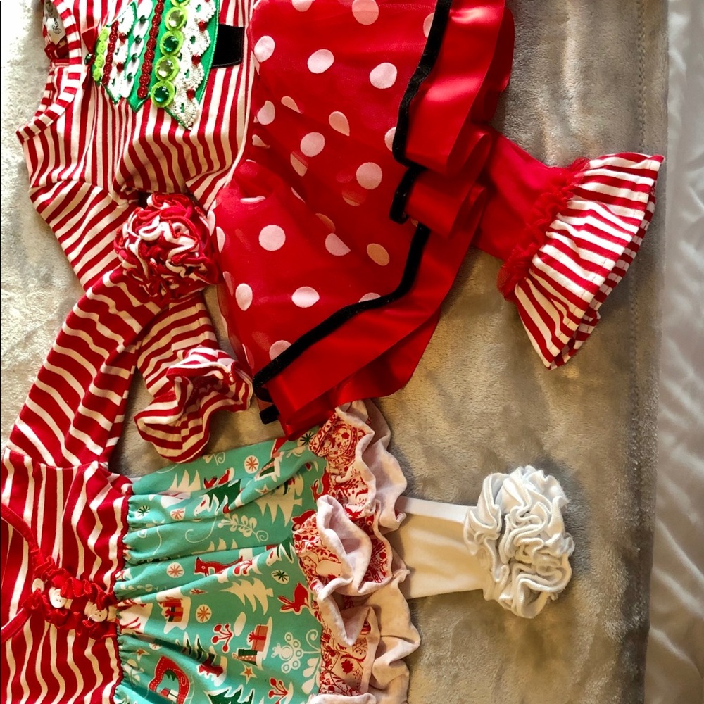 2 toddler Christmas/holiday outfits